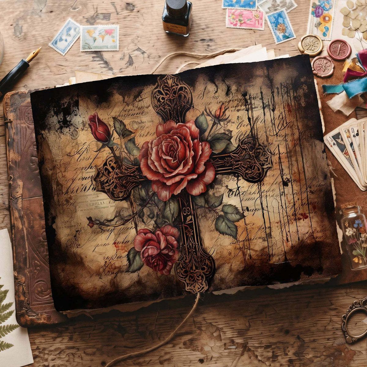 Gothic Rose Digital Papers