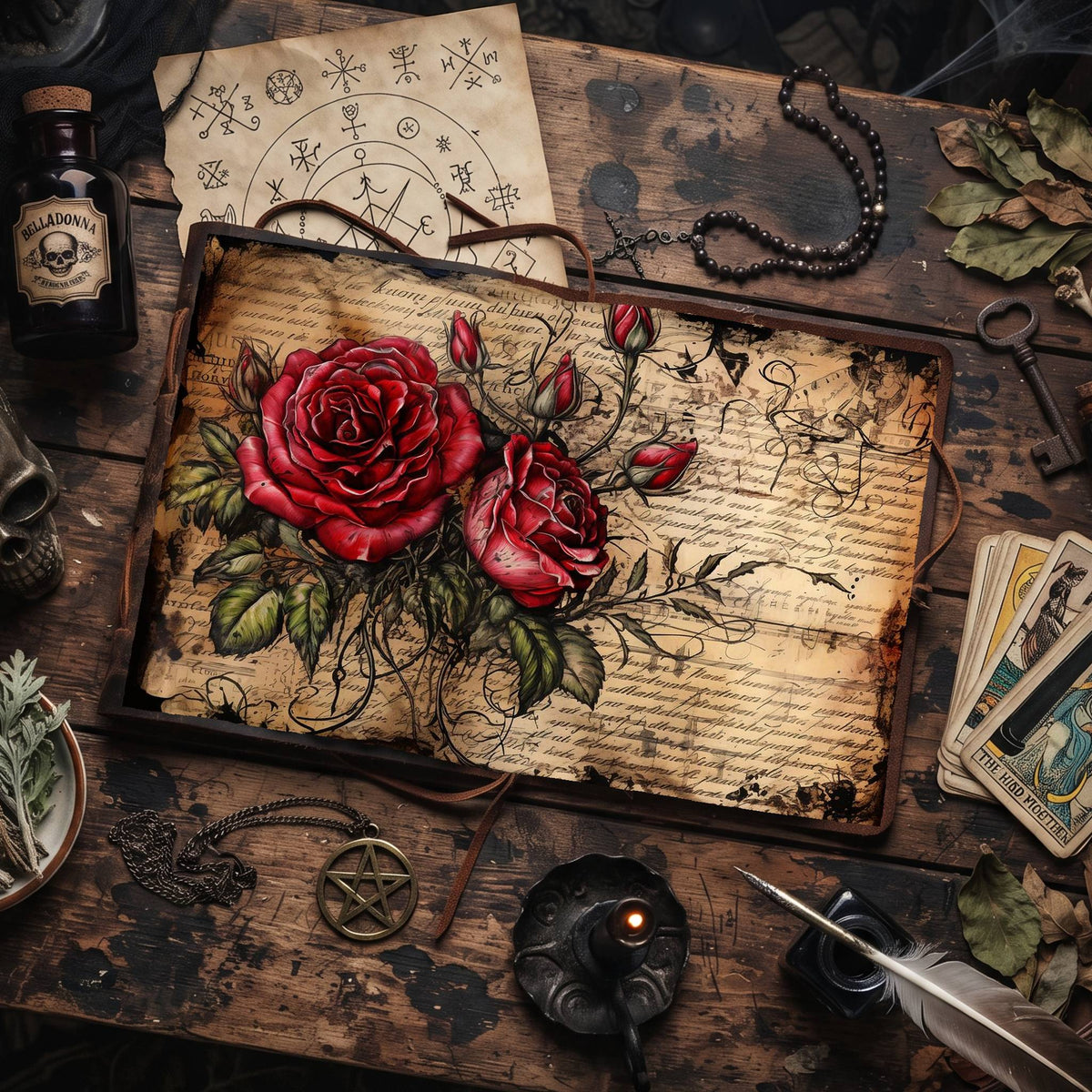 Gothic Roses Digital Papers