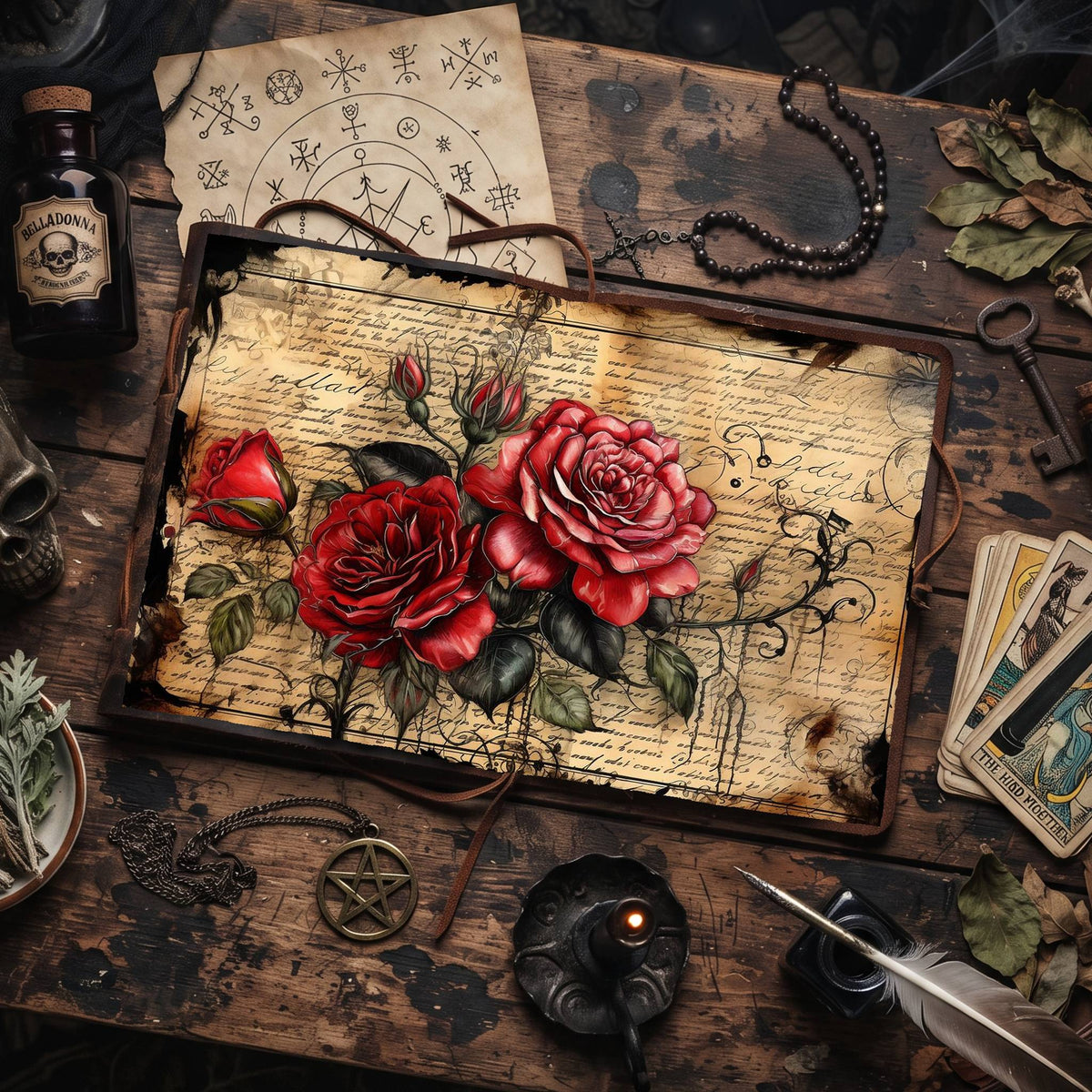 Gothic Roses Digital Papers