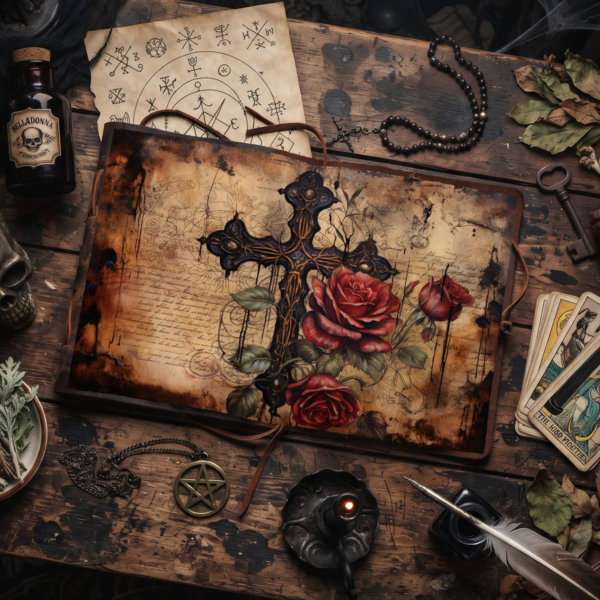 Gothic Roses Digital Papers