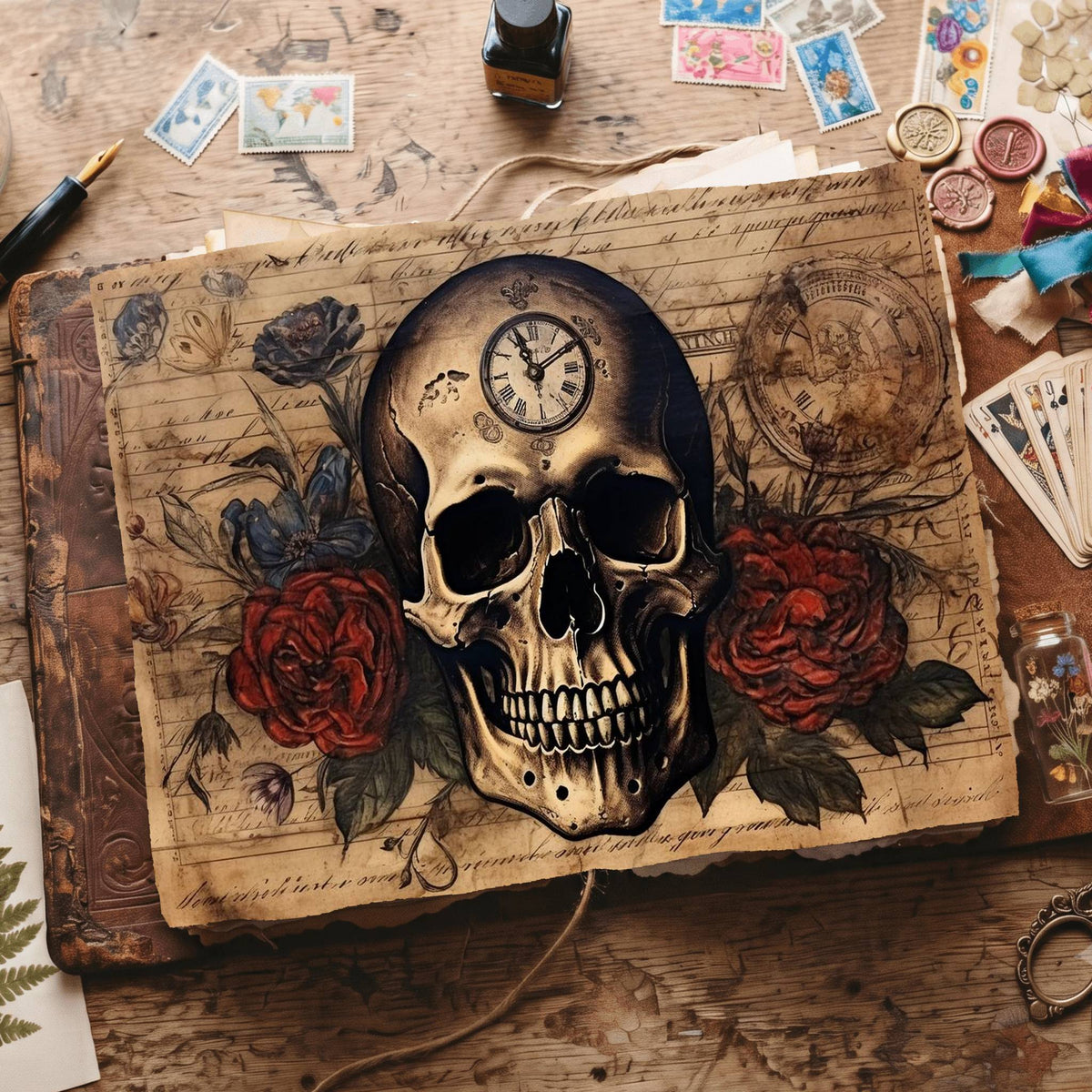 Gothic Skull Digital Papers