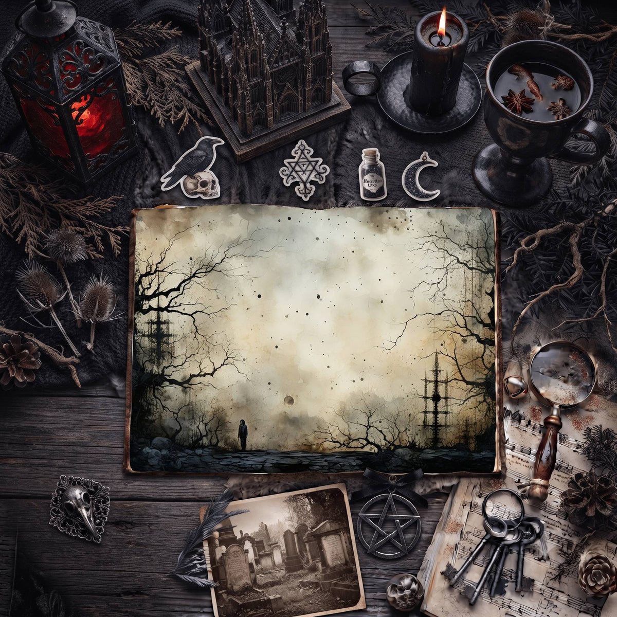 Gothic Digital Papers