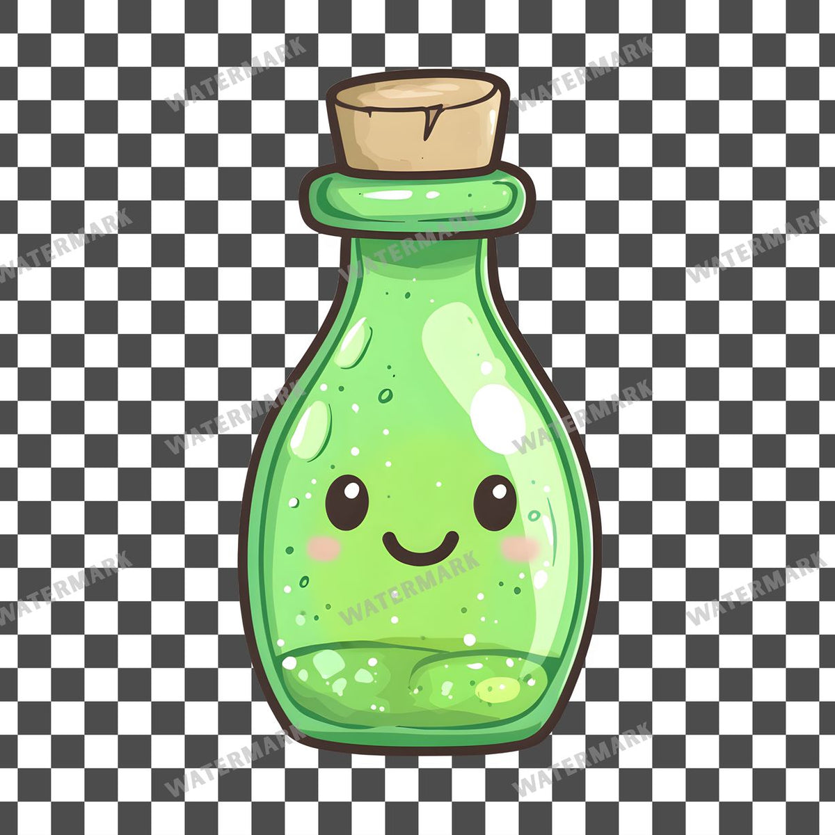 Green Apothecary Kawaii Style Clipart Pngs
