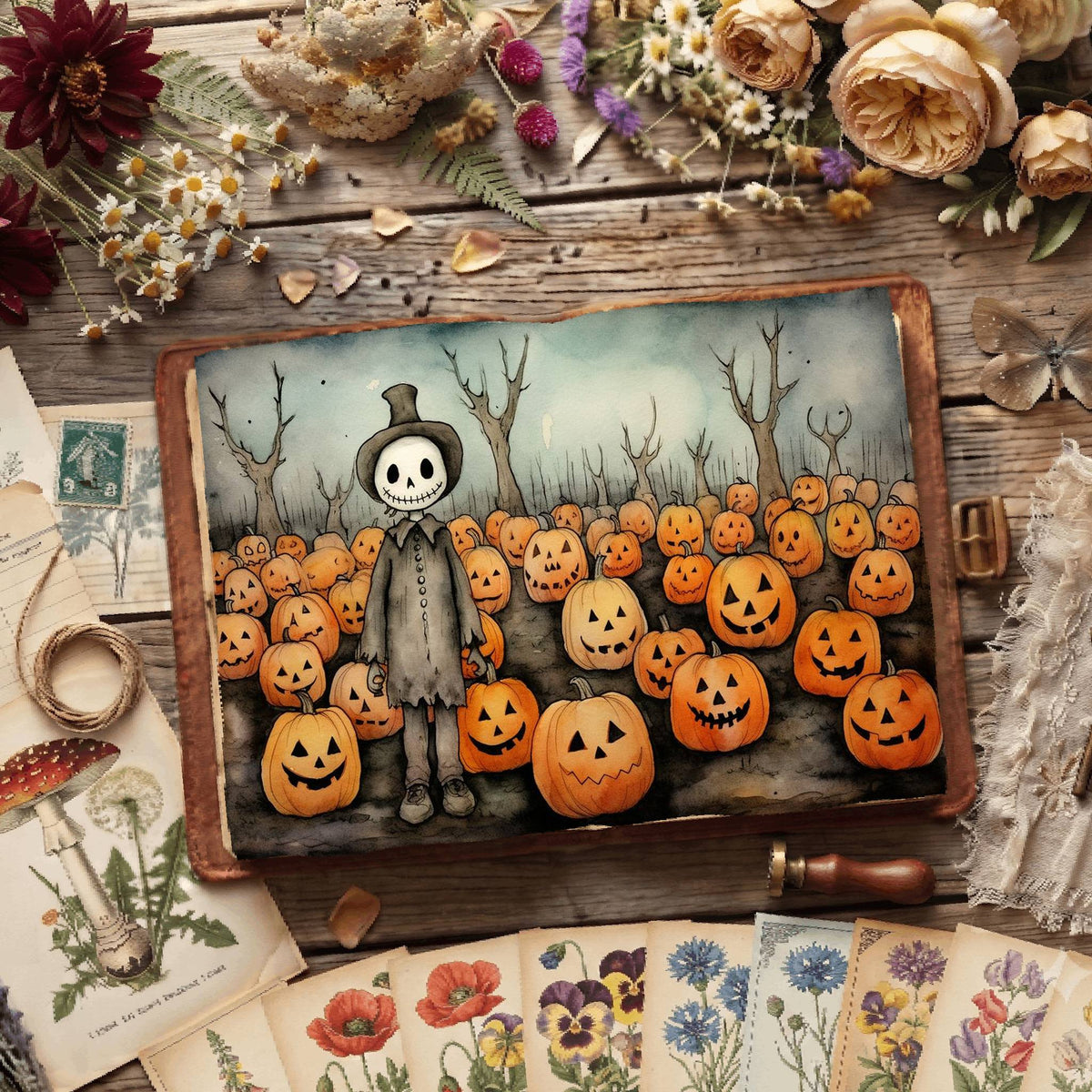 Halloween Pumpkins Digital Papers