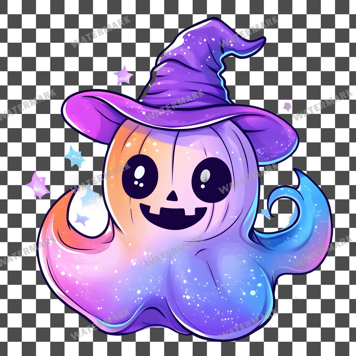 Halloween Kawaii Style Clipart Pngs