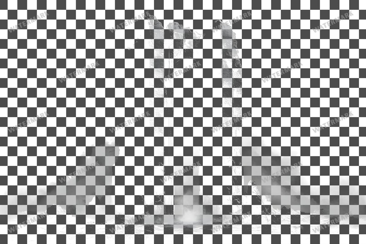 Haunted Cathedral Portal PNG overlay on a transparent checkered background, preview 4