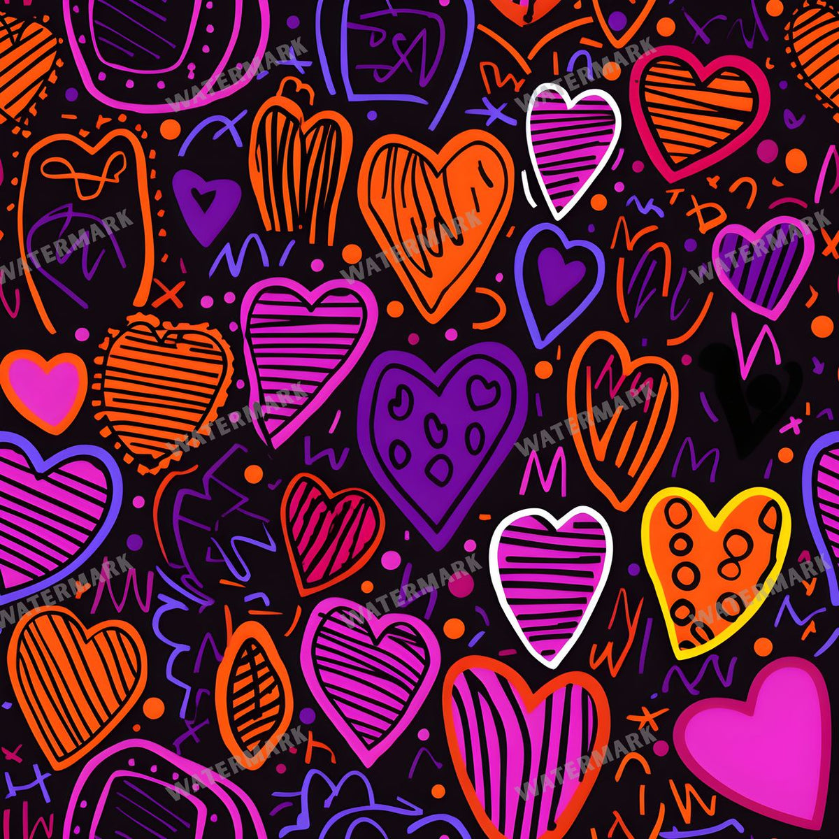 Hearts Seamless Pattern