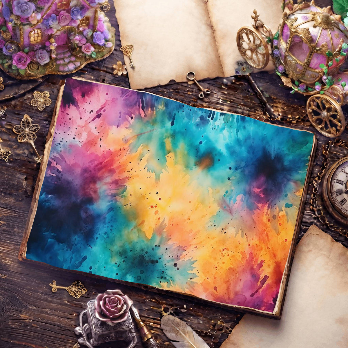 Hippie Tye Die Digital Papers