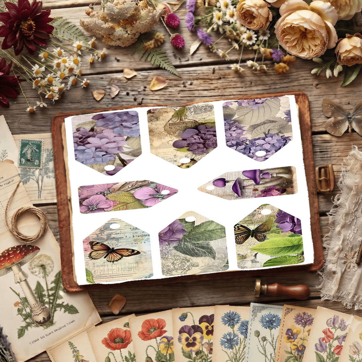 Hydrangea Flower Digital Papers