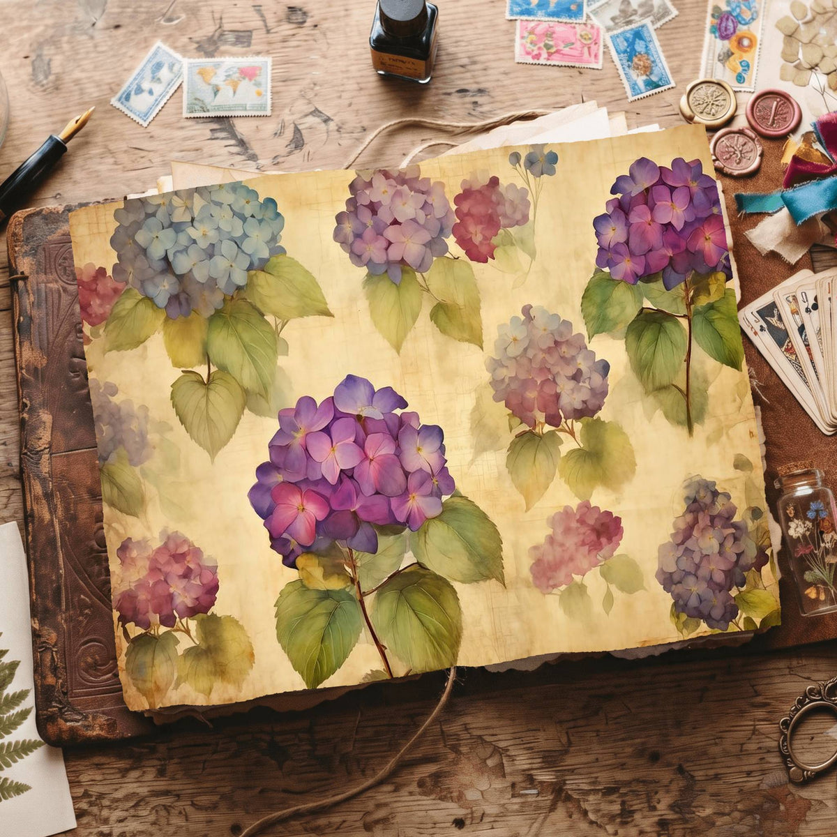 Hydrangea Digital Papers
