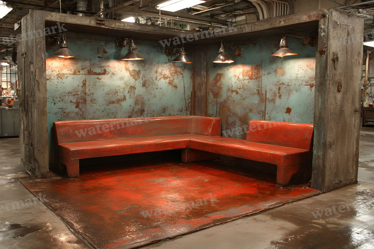 Industrial Wall Texture digital photo backdrop for photo editing, preview 3