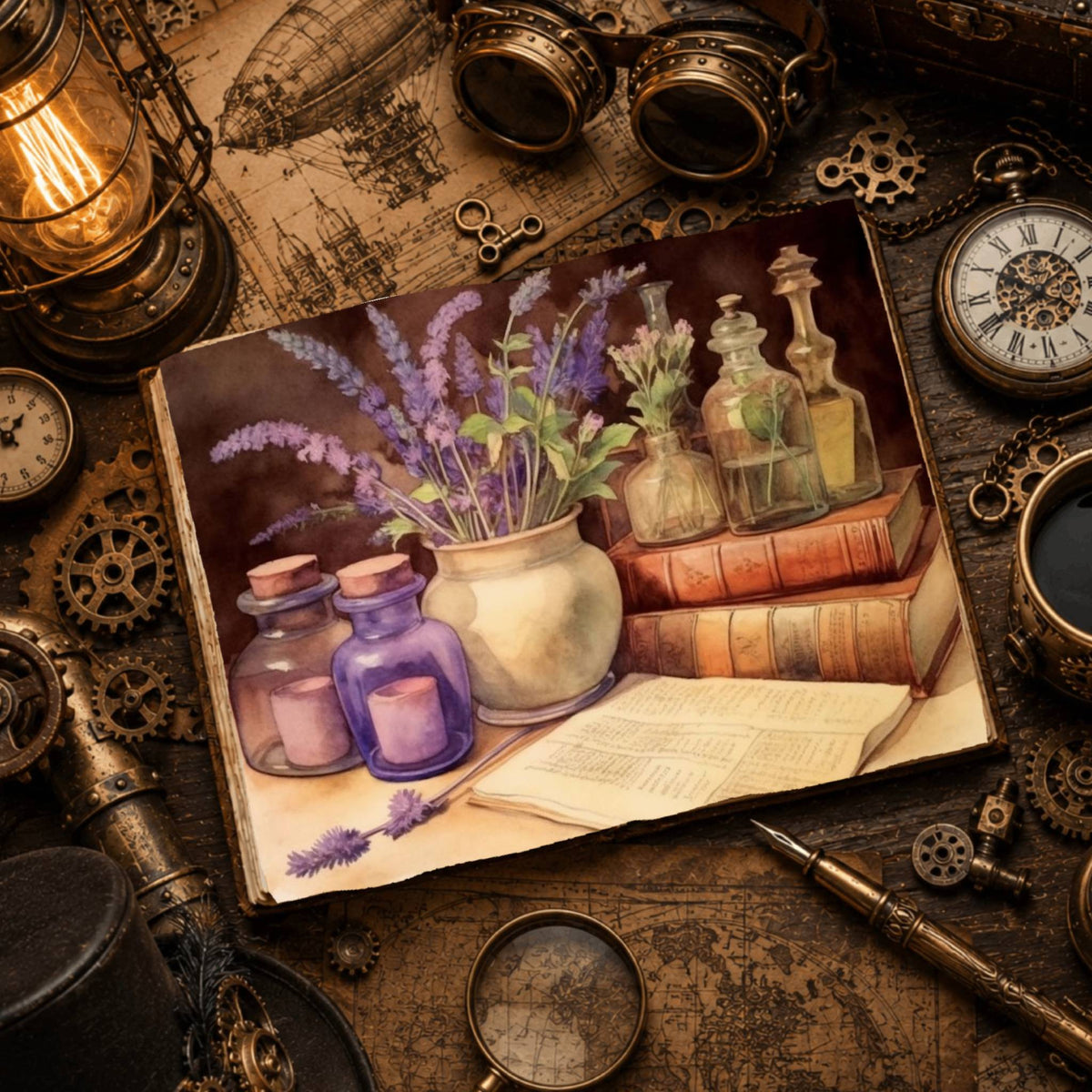 Lavender Apothecary Digital Papers