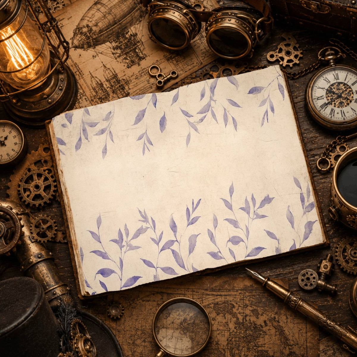 Lavender Leaves Digital Papers