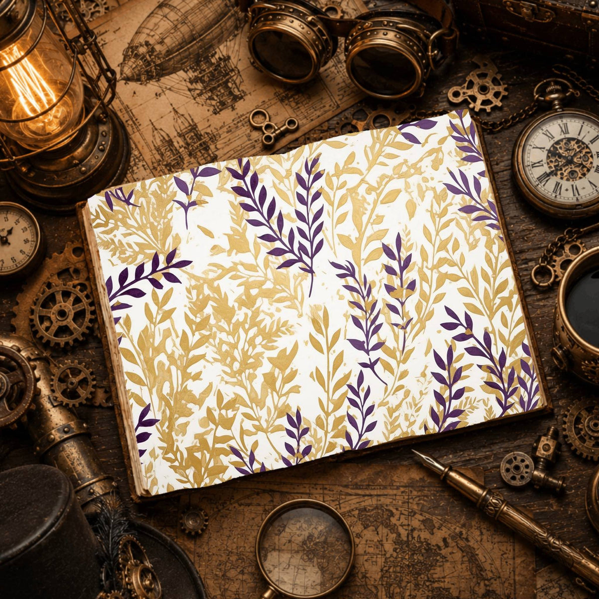 Lavender Leaves Digital Papers