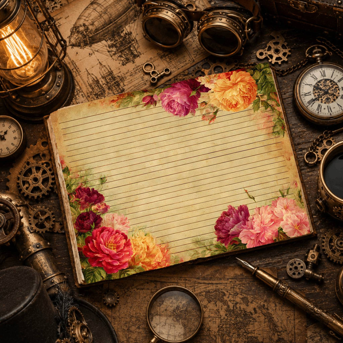 Lined Rich Deep Digital Papers
