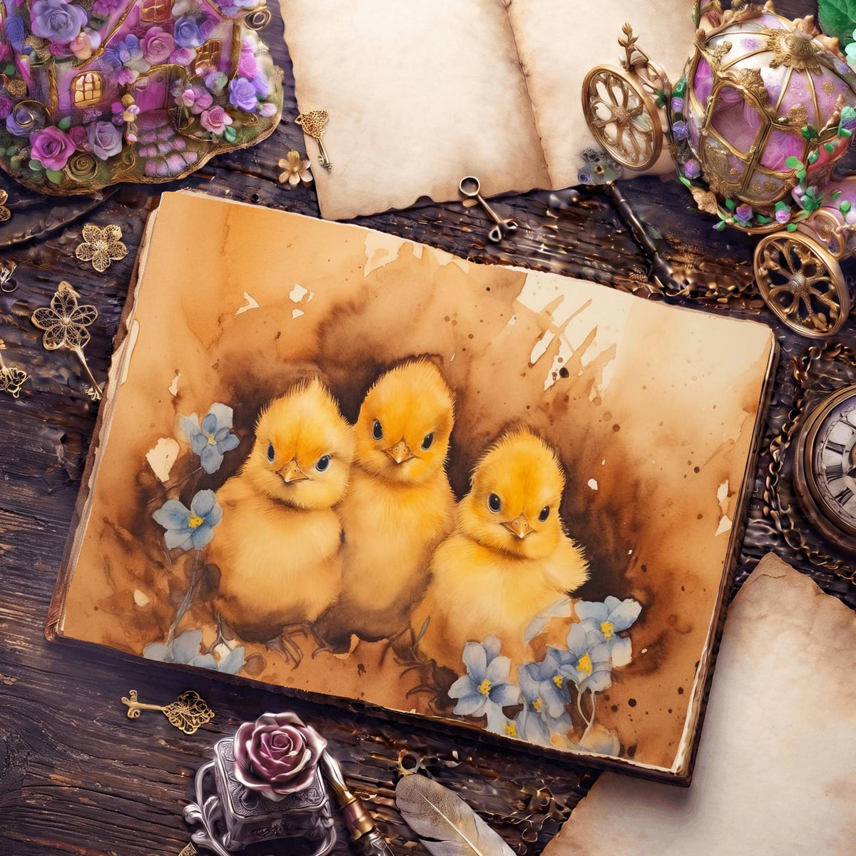 Little Chicks Digital Papers