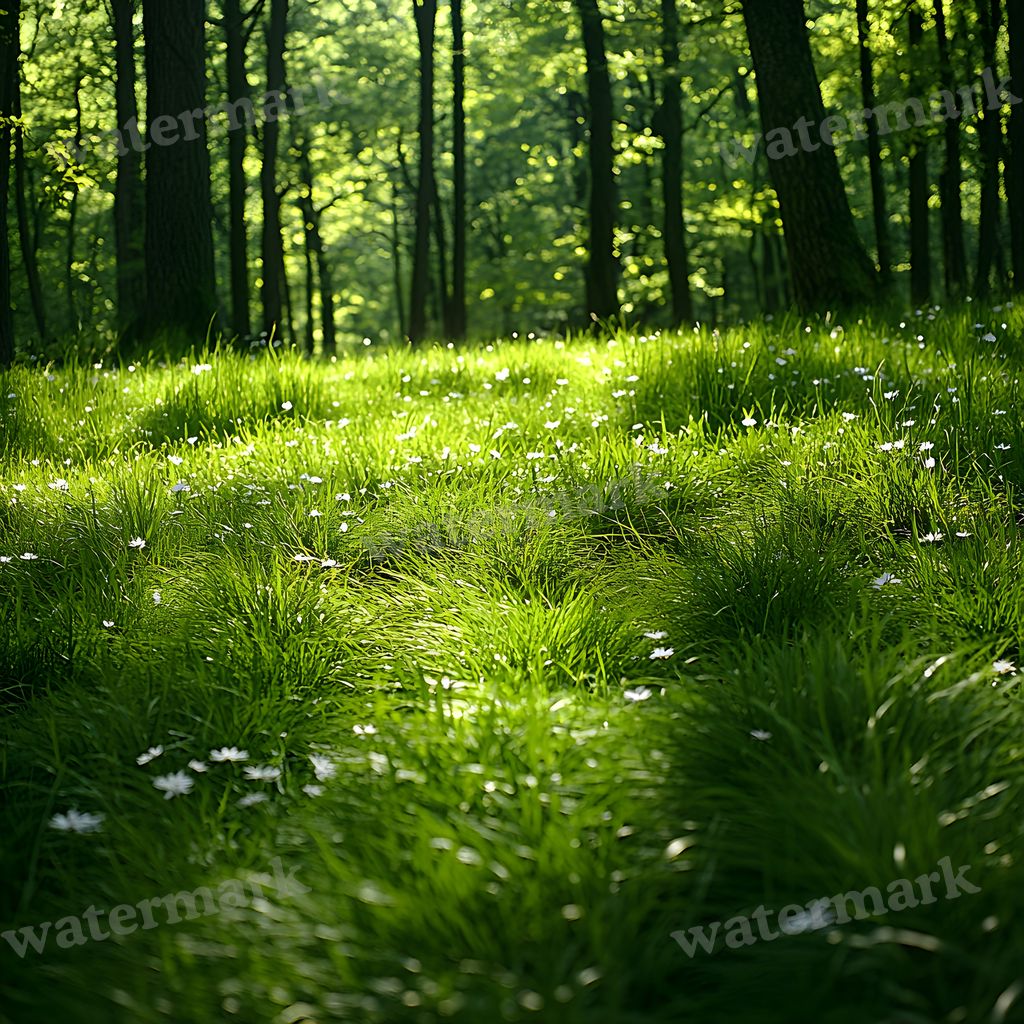 Lush Meadow digital photo backdrop for photo editing, preview 3