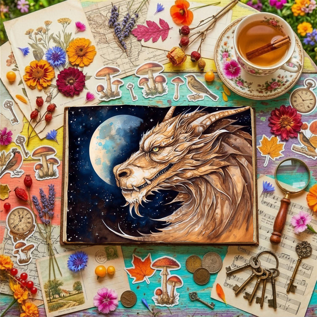 Moon Dragon Digital Papers