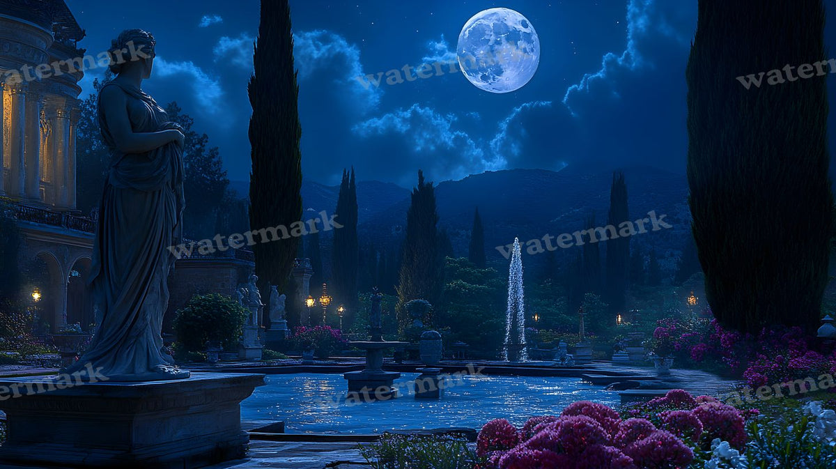 Moonlit Palace Backdrop Images