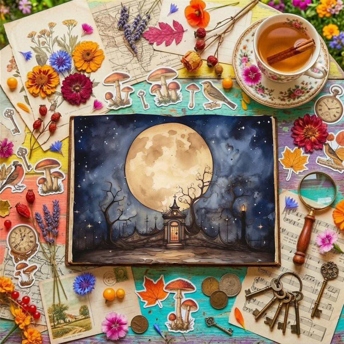 Moonlit Shed Digital Papers