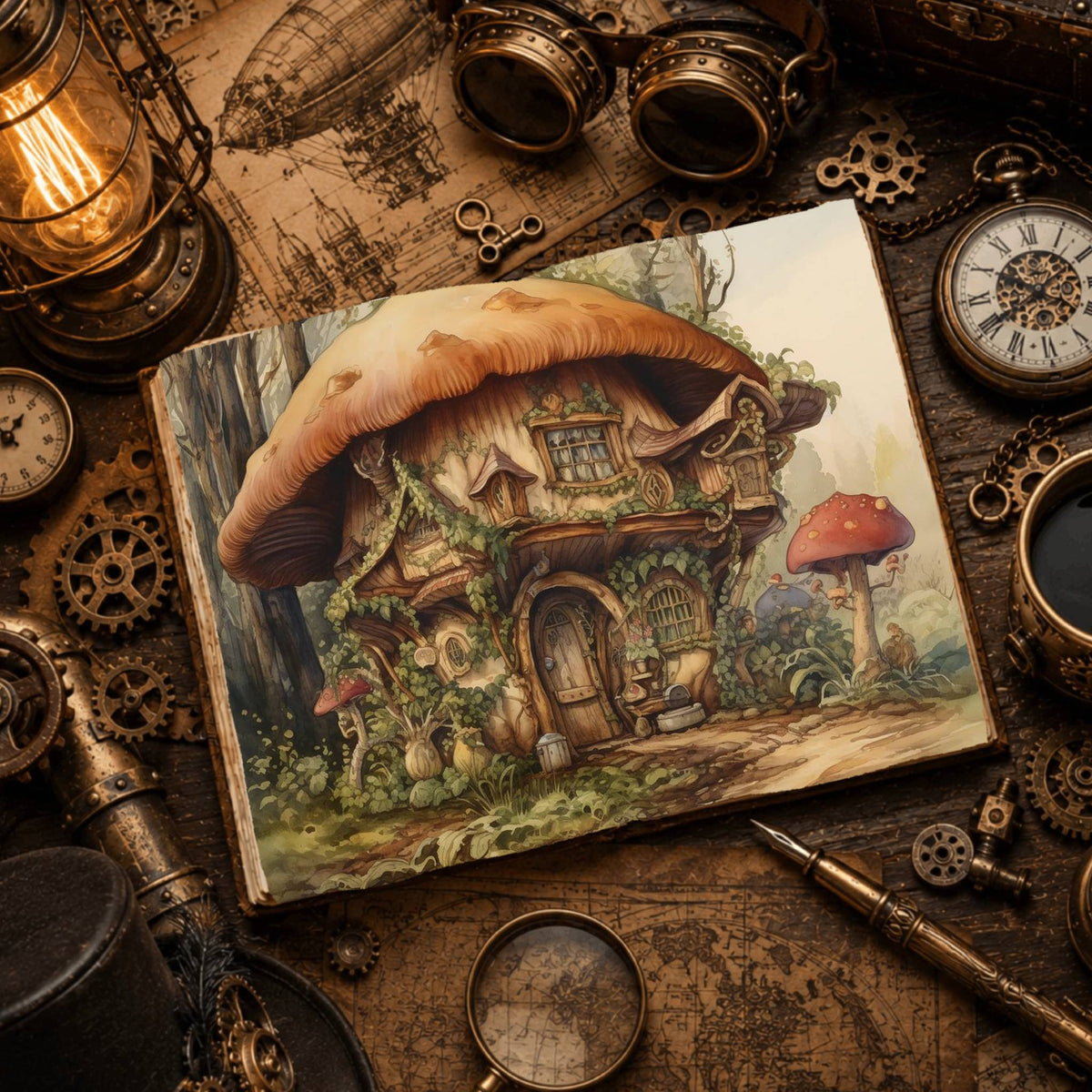 Mushroom Cottage Digital Papers