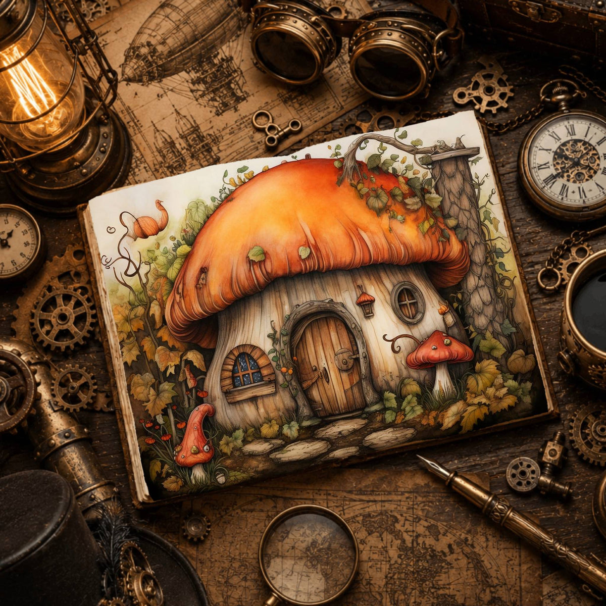 Mushroom Cottage Digital Papers
