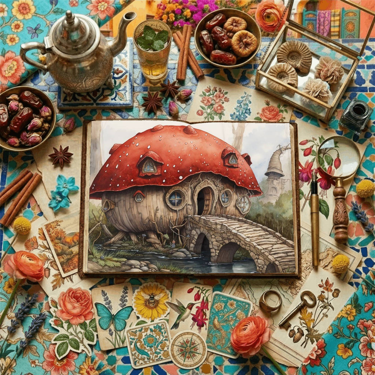 Mushroom Cottage Digital Papers