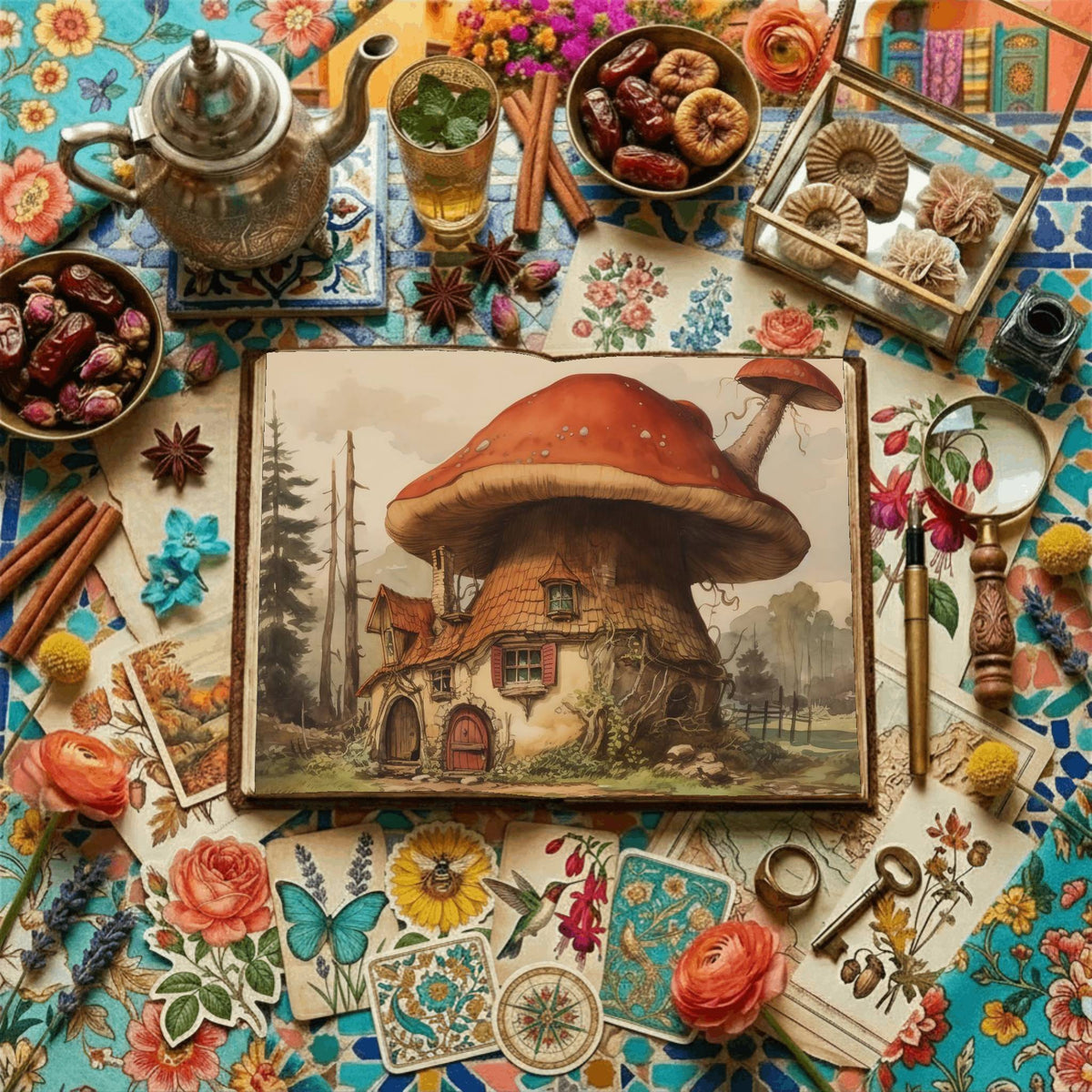Mushroom Cottage Digital Papers