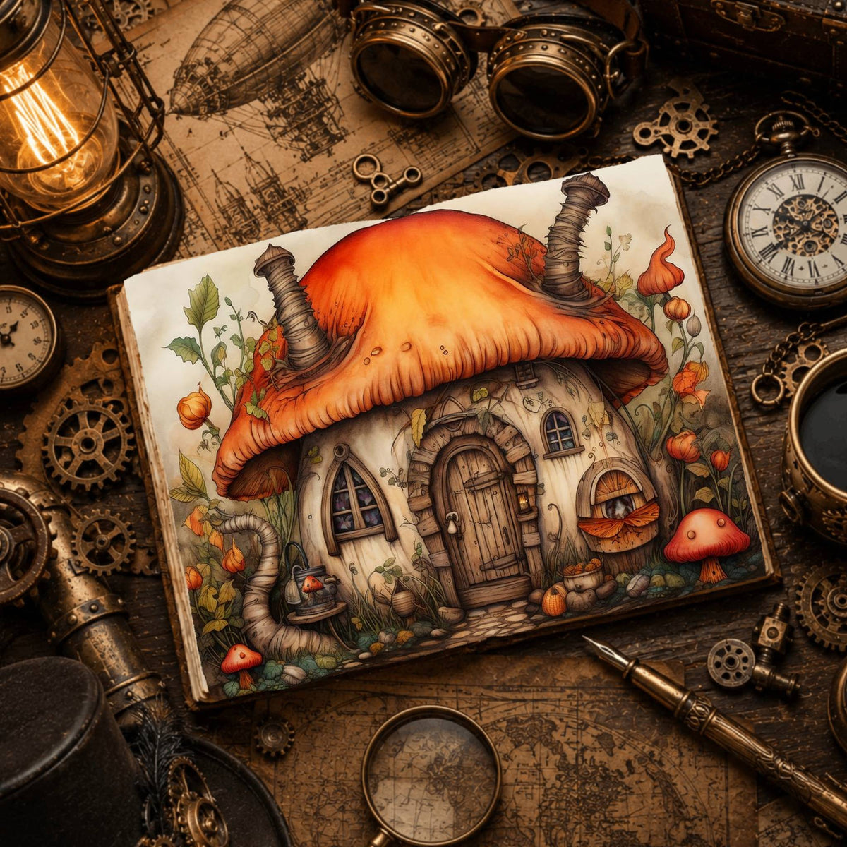 Mushroom Cottage Digital Papers