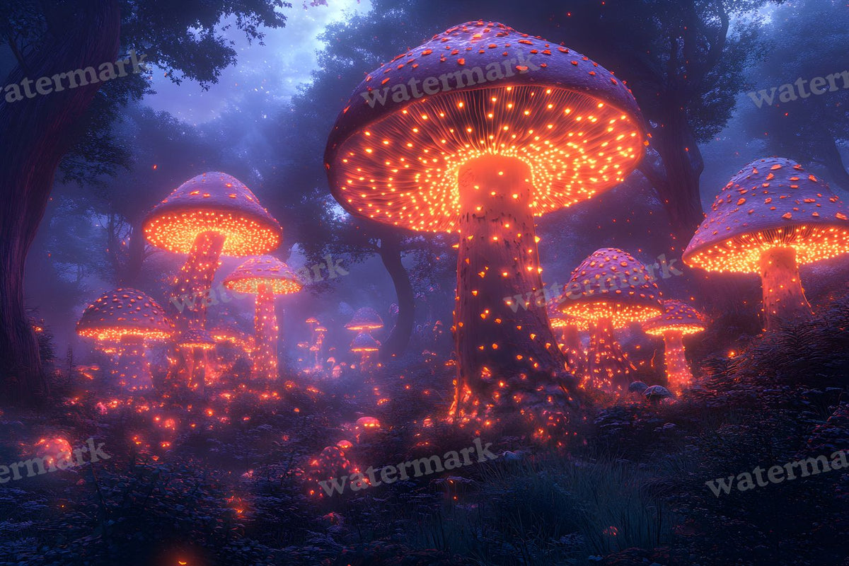 Mushroom Forest Backdrop Images