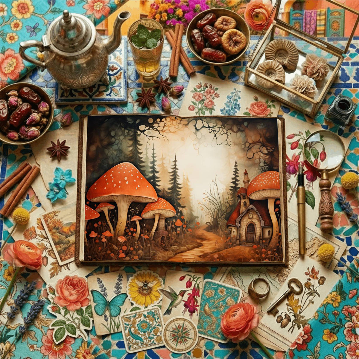 Mushroom Village Digital Papers