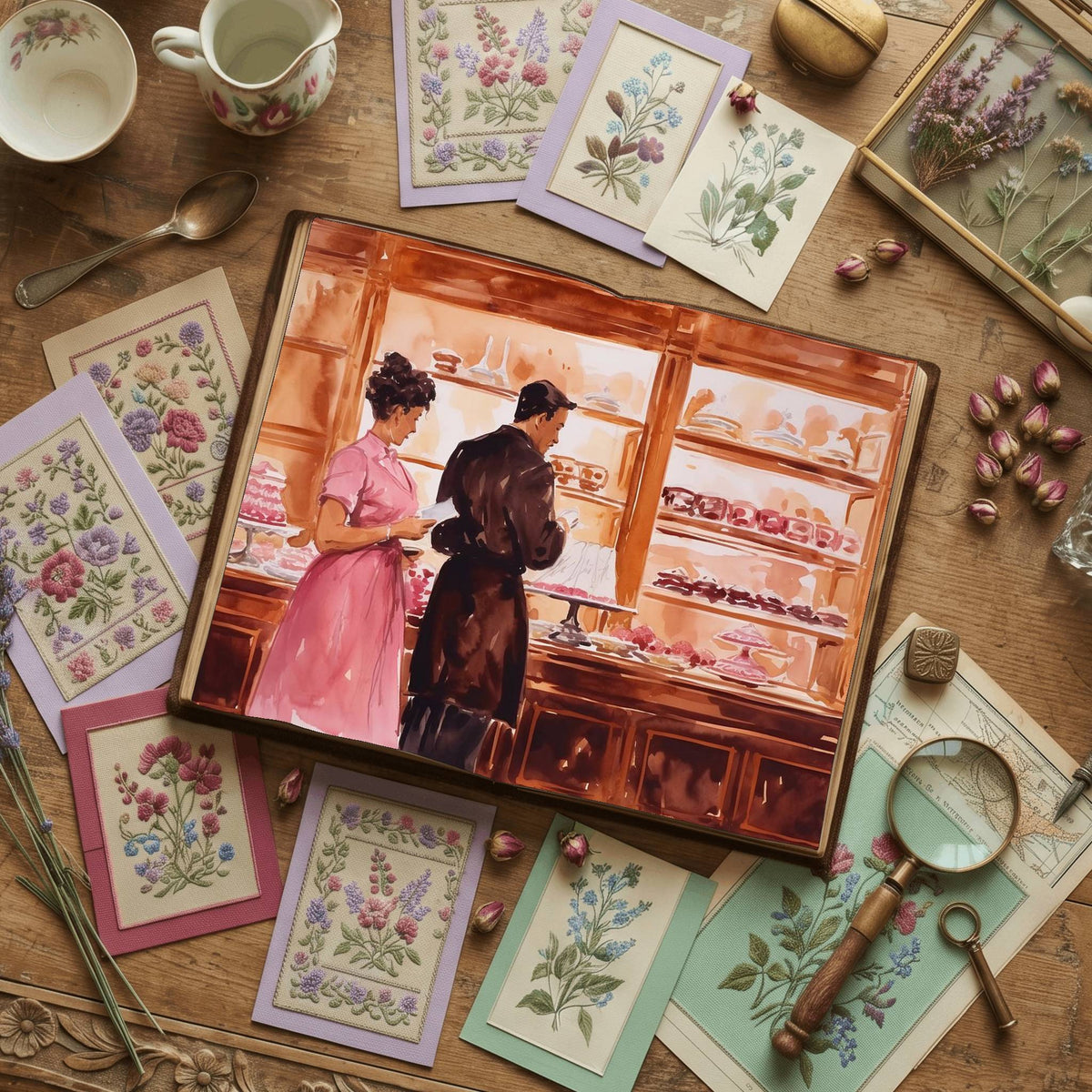 Pastel Bakery printable junk journal paper, page preview 4
