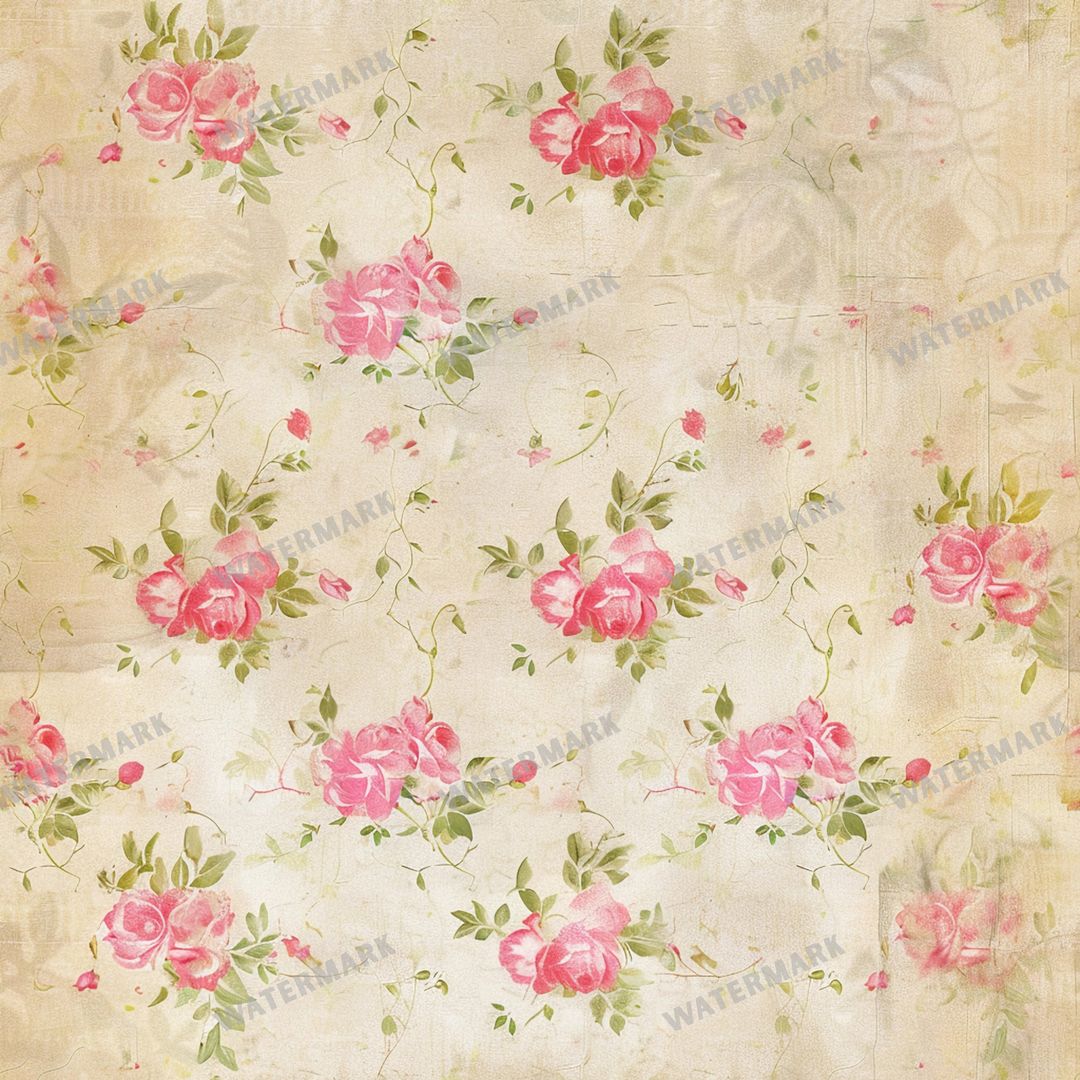 Pink Roses Seamless Pattern
