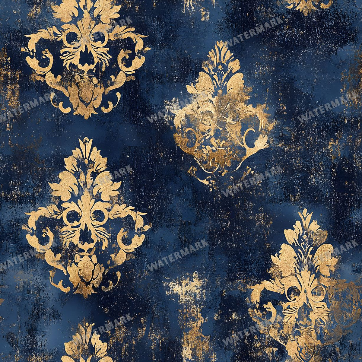 Regal Damask seamless pattern digital paper, repeating design 4