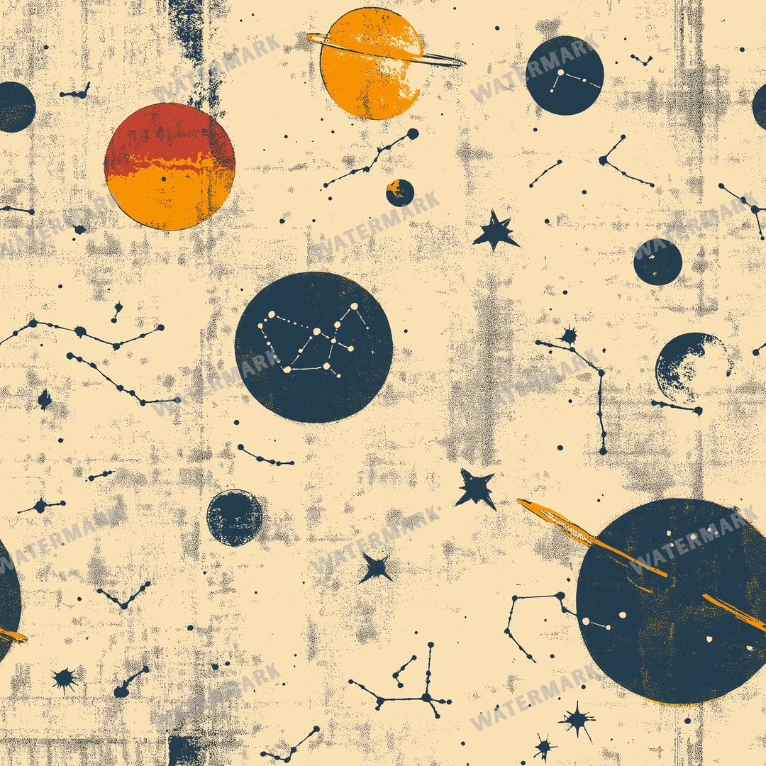Space And Celestial Seamless Pattern