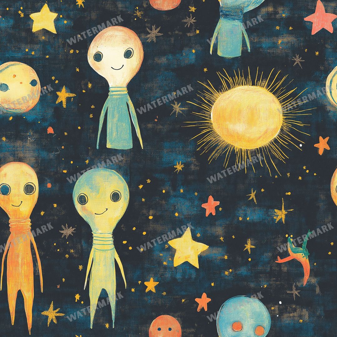Space And Celestial Seamless Pattern