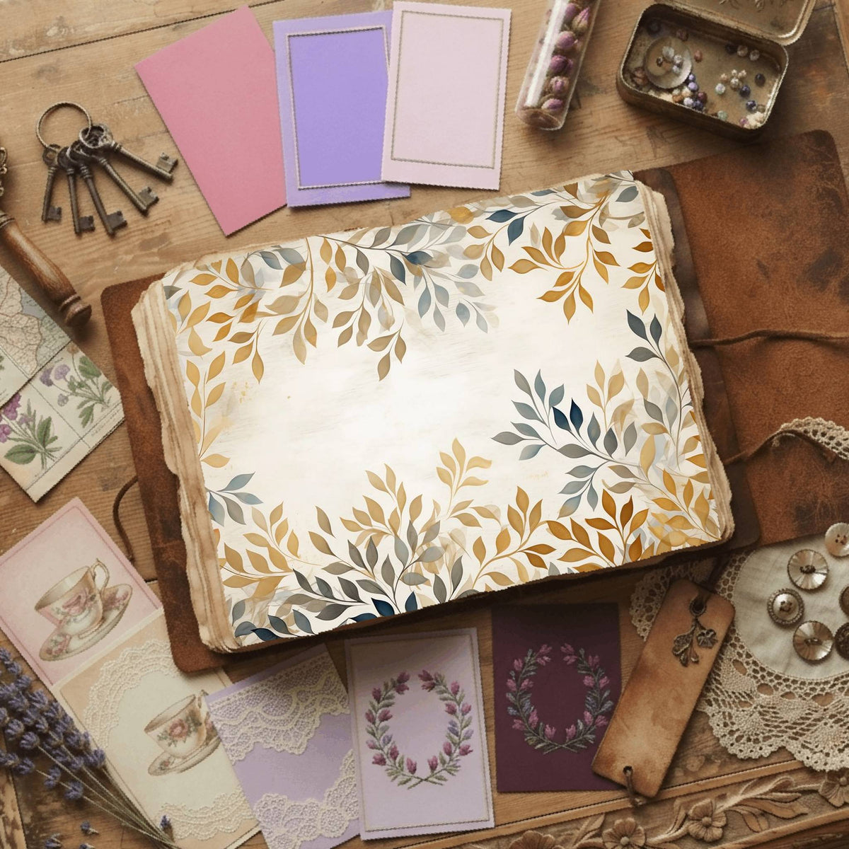 Spring Leaves Digital Papers