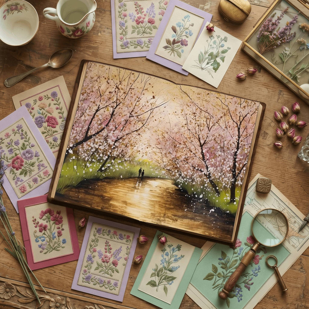 Spring Walk Digital Papers
