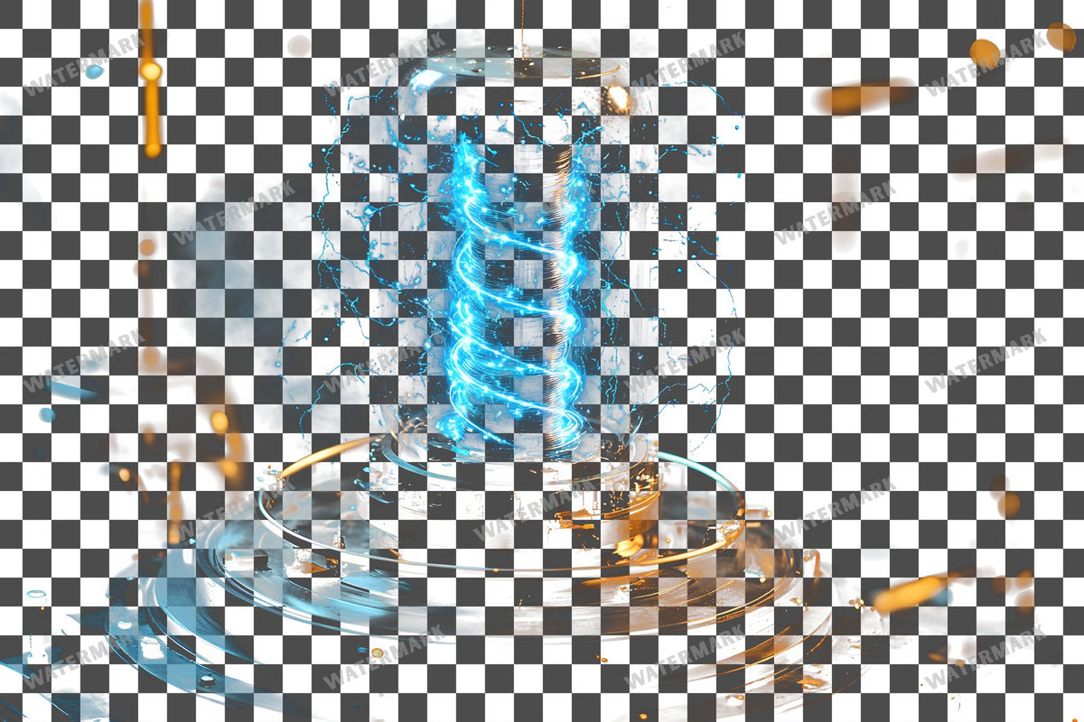 Steampunk Tesla Coil Transparent Overlay Pngs