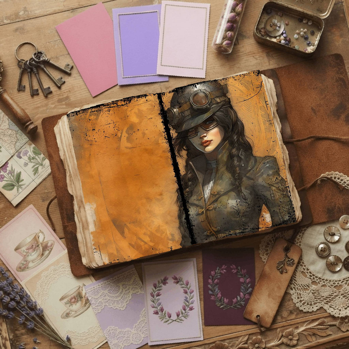 Steampunk Digital Papers