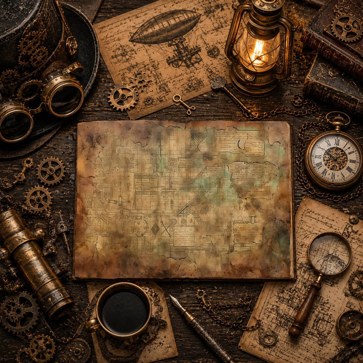 Steampunk Digital Papers