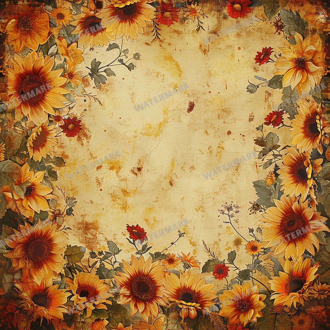 Sunflowers Seamless Pattern