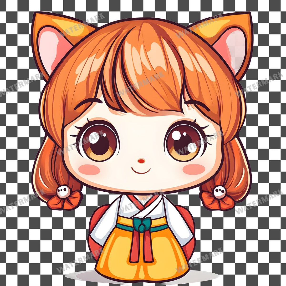 Train Kawaii Style clipart PNG on a transparent background, design 4