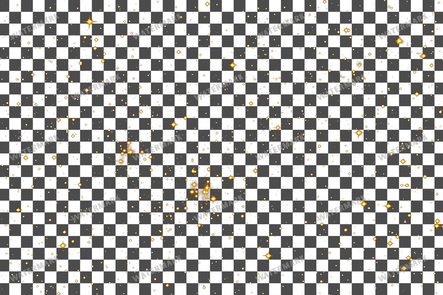 Twinkling Gold Stars Transparent Overlay Pngs