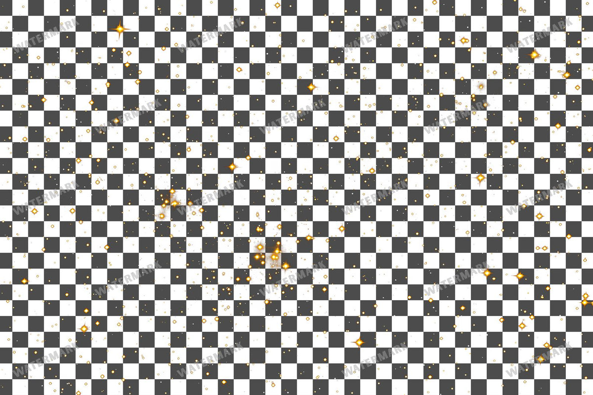 Twinkling Gold Stars Transparent Overlay Pngs