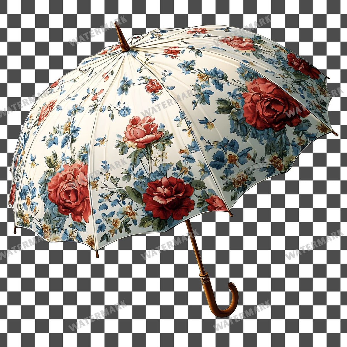 Umbrella Vintage Style Clipart Pngs