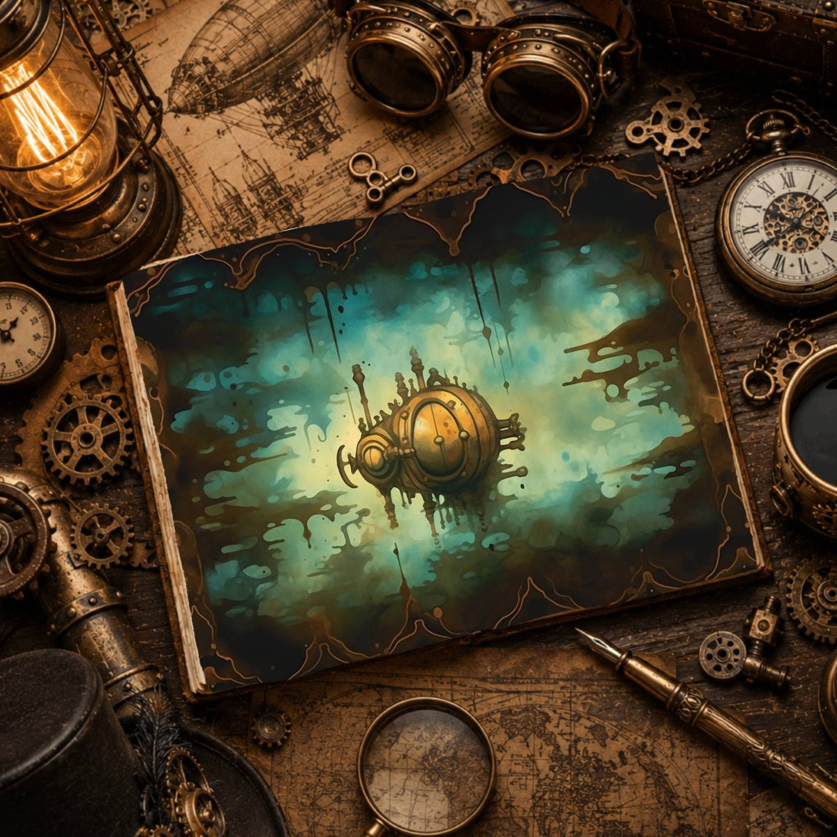 Underwater Steampunk Digital Papers