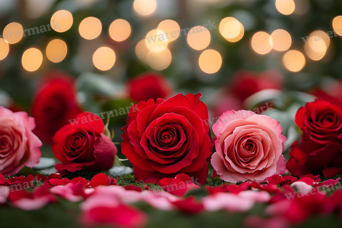 Valentine Rose Garden digital photo backdrop for photo editing, preview 3