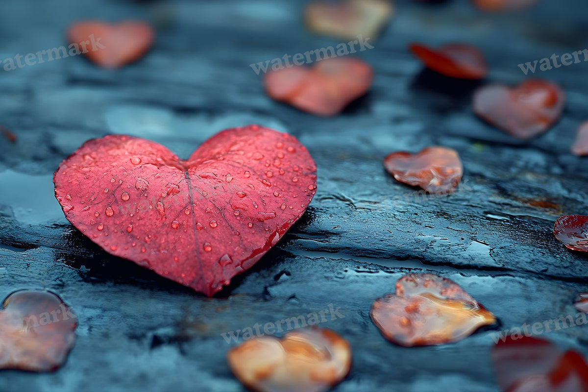 Valentine's Day digital photo backdrop for photo editing, preview 3