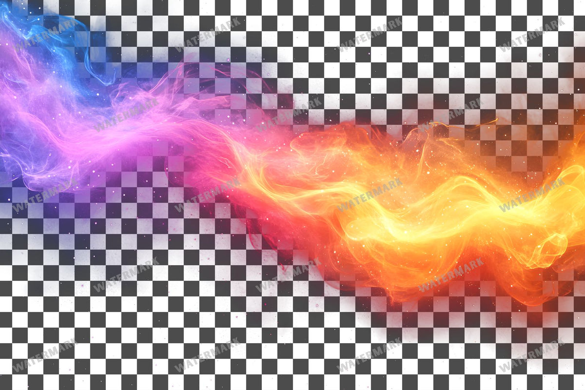 Vibrant Witch's Light PNG overlay on a transparent checkered background, preview 4